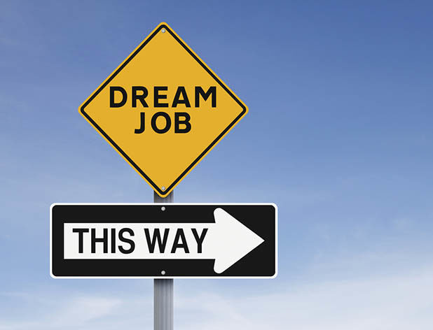 Dream Job This Way sign