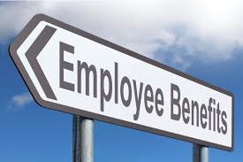arrow sign that says Employee Benefits