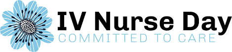 IV nurse day logo with graphic flower image