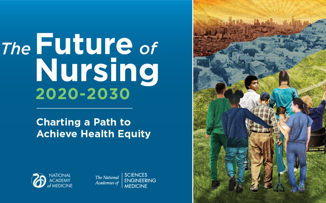Future of Nursing cover image representing nursing educaiton