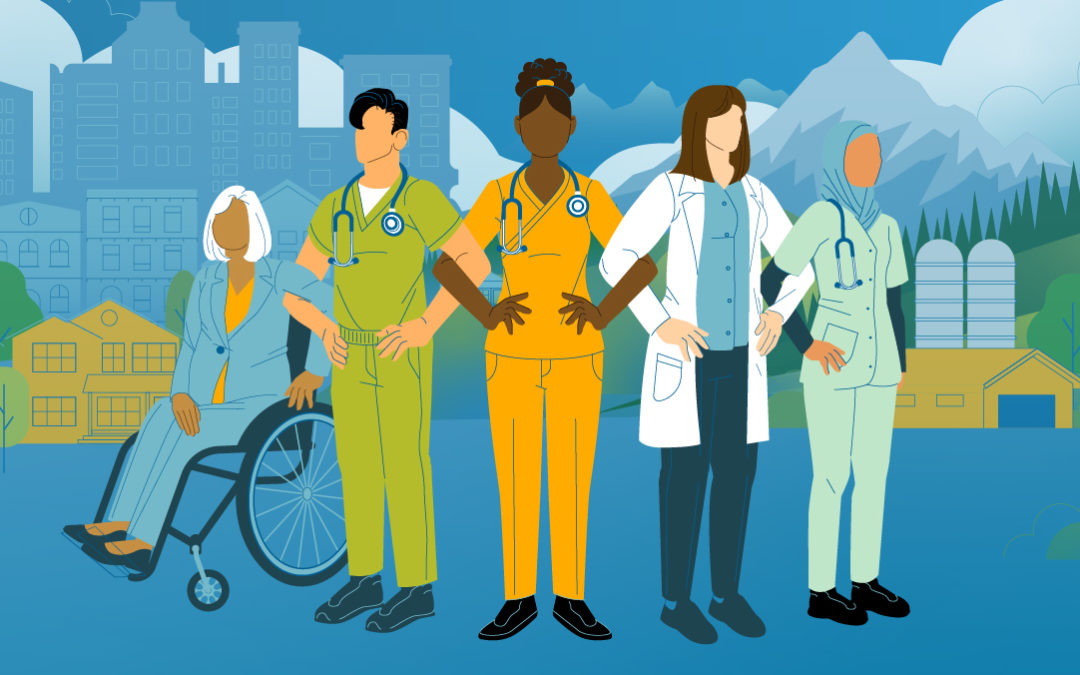 Future of Nursing report graphic depicting diverse healthcare workers for scope of practice issues
