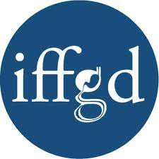 blue circle with IFFGD for International Federation of Gastrointestinal Disorders for gastroparesis