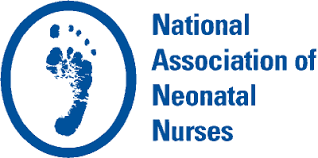 graphic of a baby footprint in blue ink and National Association of Neonatal Nurses