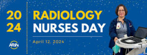 blue background with Radiology Nurses Day in yellow